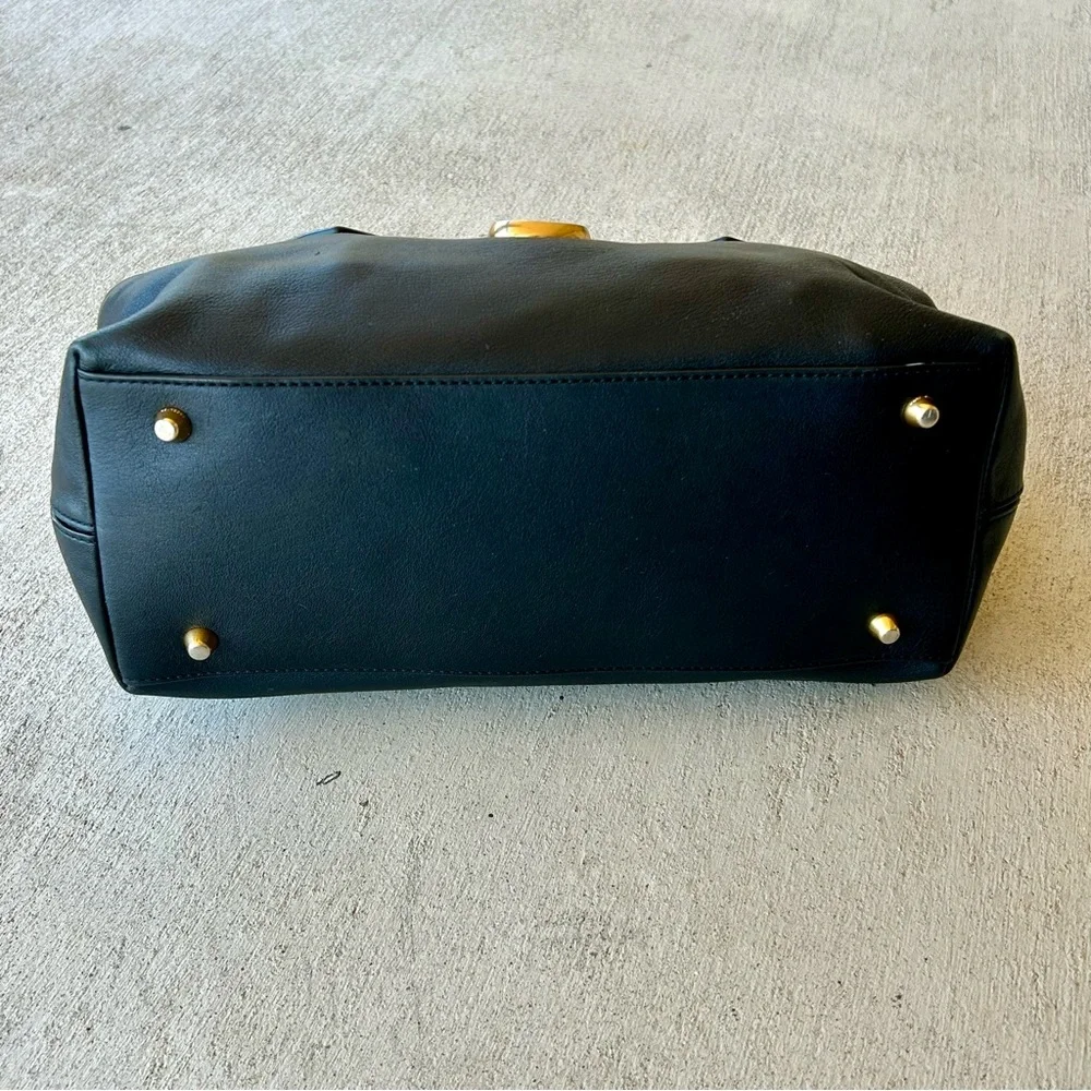 Marc Jacobs Noho Black Leather Gold Hardware Satchel Doctor Tote Bag